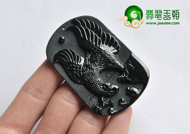 糯冰种墨翠缅甸翡翠A货抓住机遇挂件