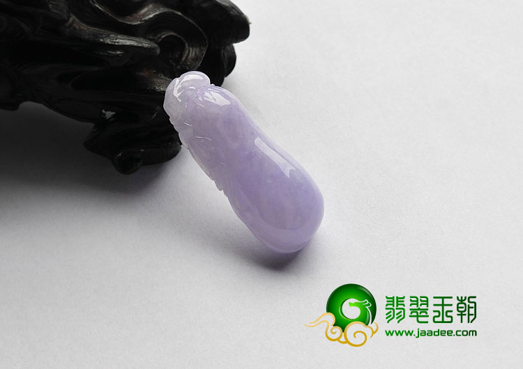 糯冰种紫罗兰缅甸翡翠A货福瓜挂件