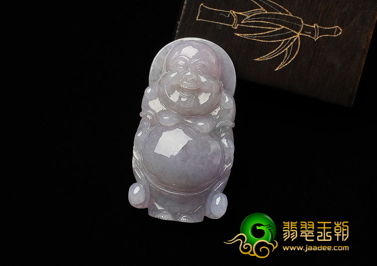 (超值推荐)糯冰种紫罗兰缅甸翡翠A货站佛挂件