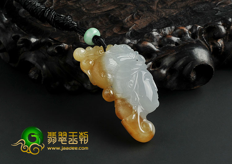 糯冰种褐黄翡晴水缅甸翡翠A货仕女头挂件