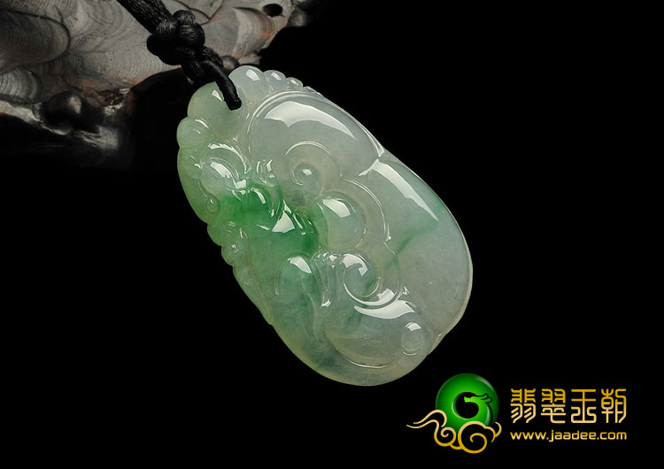 冰种飘翠缅甸翡翠A货如意挂件
