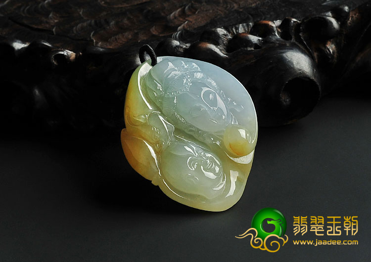 冰种褐黄翡晴水缅甸翡翠A货送子观音挂件