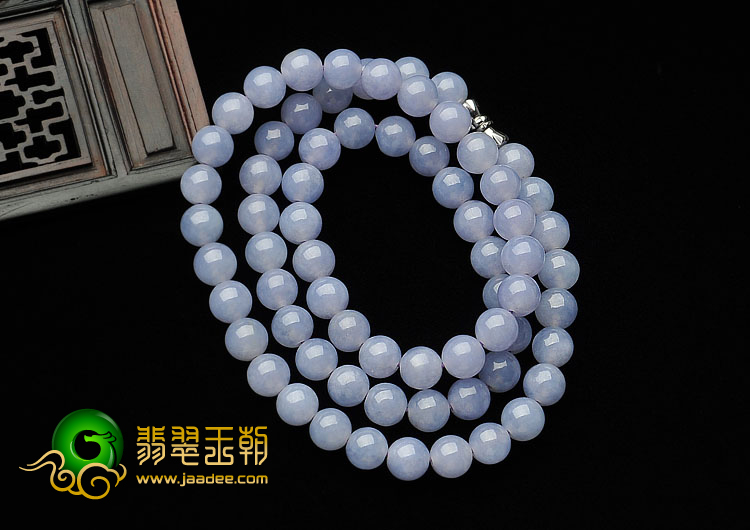 糯冰种紫罗兰缅甸翡翠A货项链