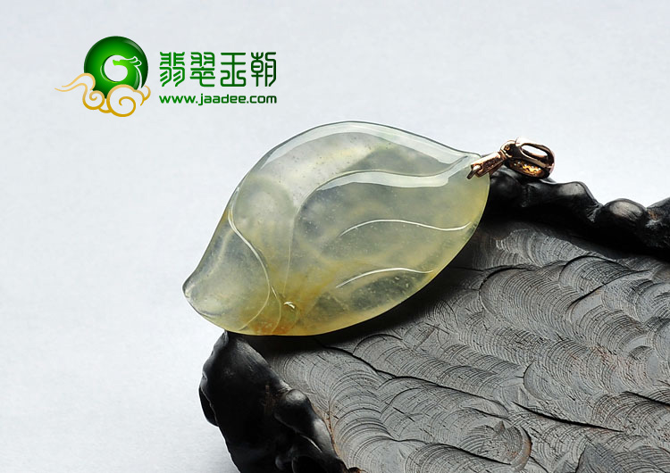 冰玻种黄翡缅甸翡翠A货观音头挂件