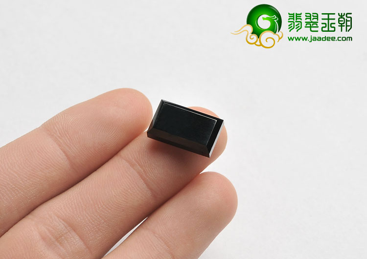 冰玻种墨翠缅甸翡翠A货戒面