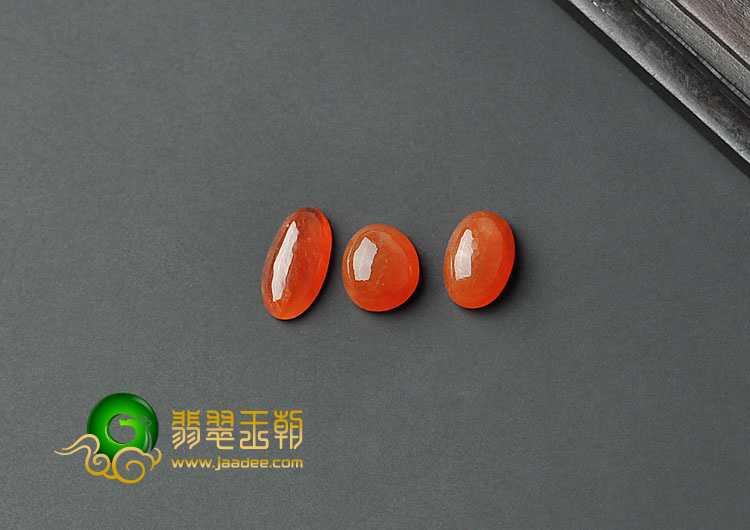 冰种红黄翡缅甸翡翠A货戒面(一批走)