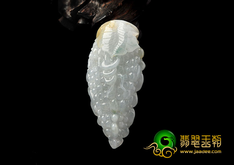 糯冰种晴水略带黄翡缅甸翡翠A货苦尽甘来挂件