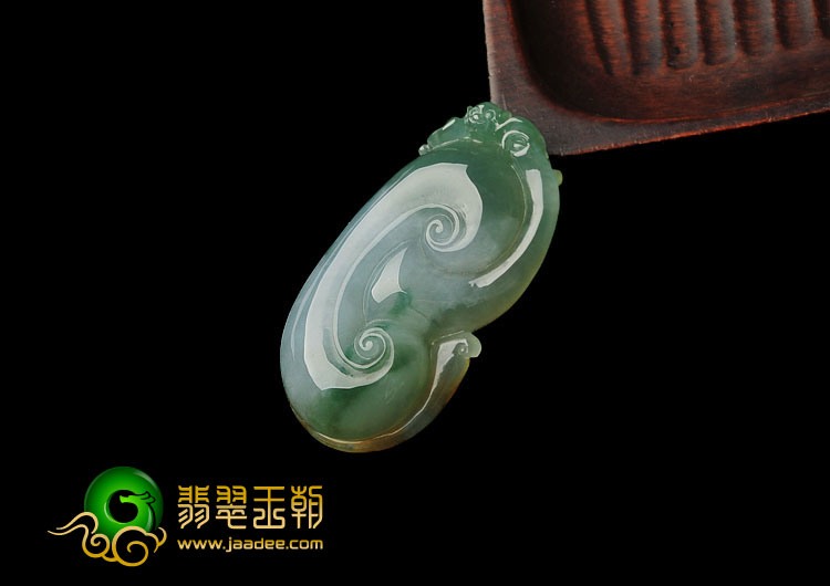 糯冰种晴水带褐黄翡缅甸翡翠A货如意挂件