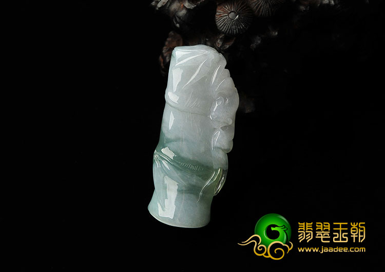 糯冰种晴水缅甸翡翠A货节节高挂件