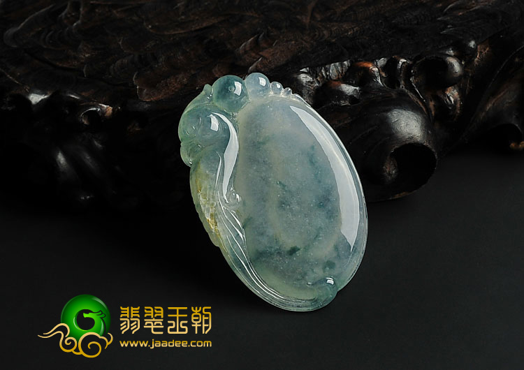 冰种飘花缅甸翡翠A货鹦鹉挂件