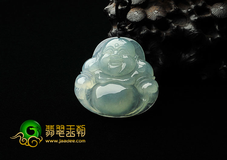 冰种晴水缅甸翡翠A货玉佛挂件