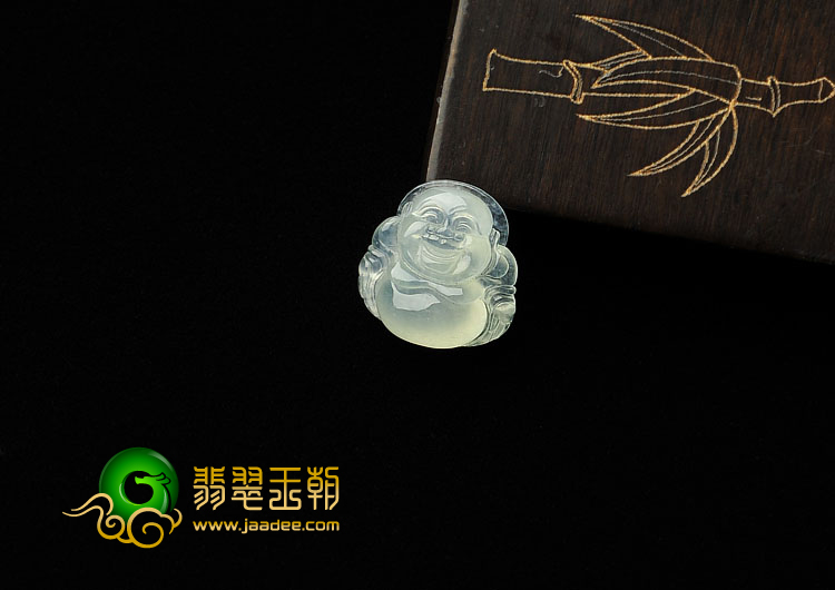 冰种淡晴水缅甸翡翠A货玉佛挂件