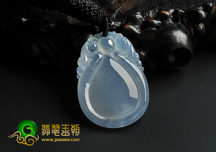 冰种淡紫罗兰缅甸翡翠A货如意挂件