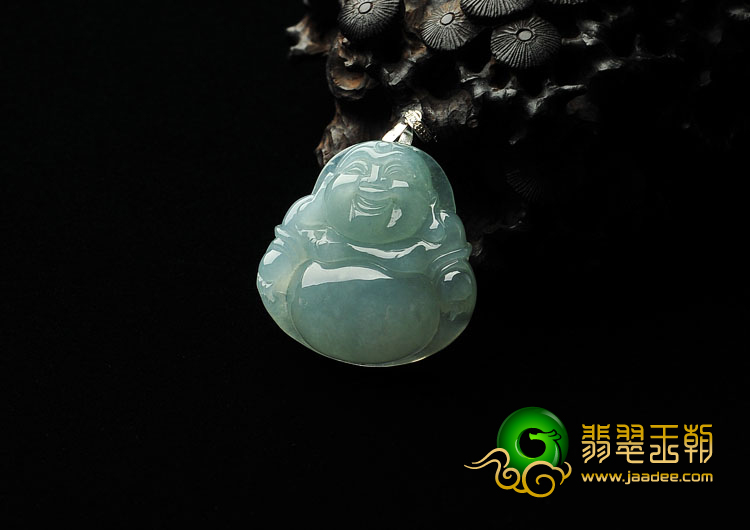 冰种晴水缅甸翡翠A货玉佛挂件