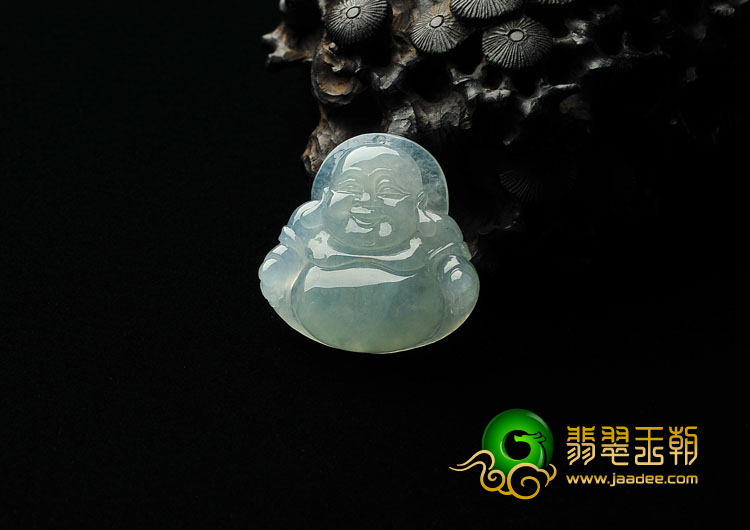 冰种晴水缅甸翡翠A货玉佛挂件