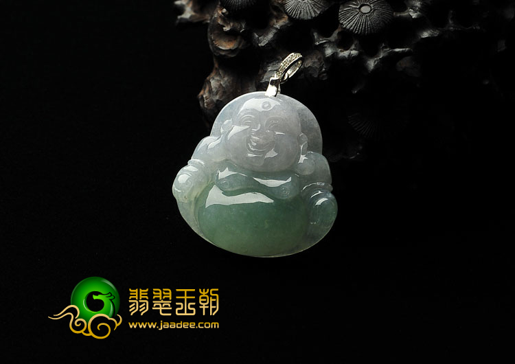 冰种晴水缅甸翡翠A货玉佛挂件