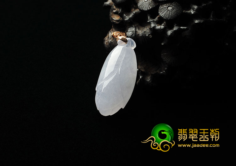 糯冰种淡紫罗兰缅甸翡翠A货玉兰花挂件