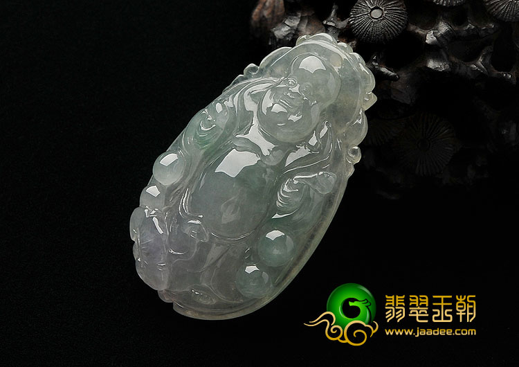冰种晴水缅甸翡翠A货玉佛挂件