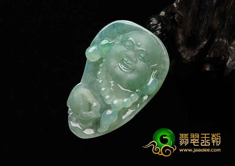 冰种晴水缅甸翡翠A货玉佛挂件