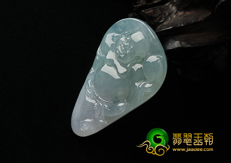 冰种晴水缅甸翡翠A货玉佛挂件