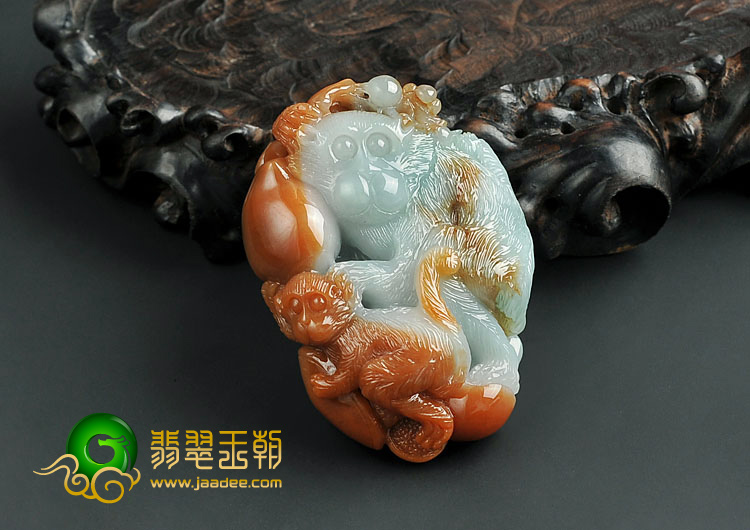 糯冰种褐红翡晴水缅甸翡翠A货代代封侯挂件