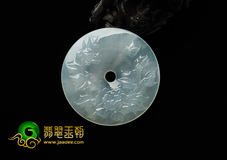 冰种晴水缅甸翡翠A货富贵平安挂件