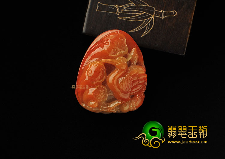 糯冰种红黄翡缅甸翡翠A货一路连科挂件