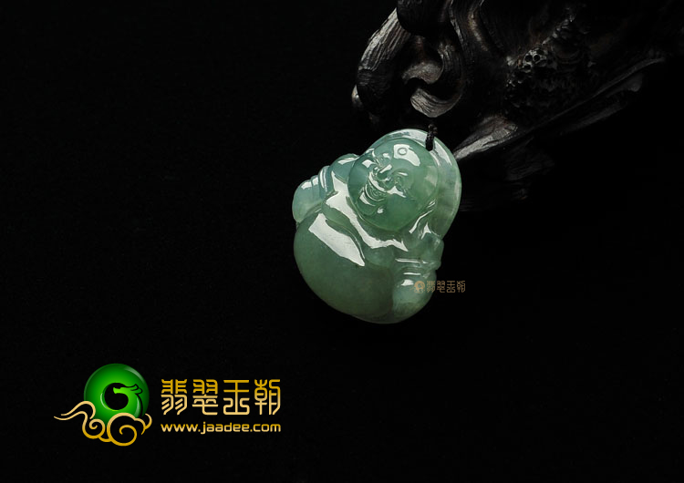 冰种晴水缅甸翡翠A货玉佛挂件