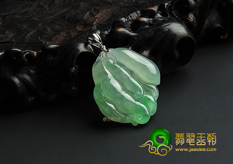 冰种略飘花缅甸翡翠A货佛手挂件