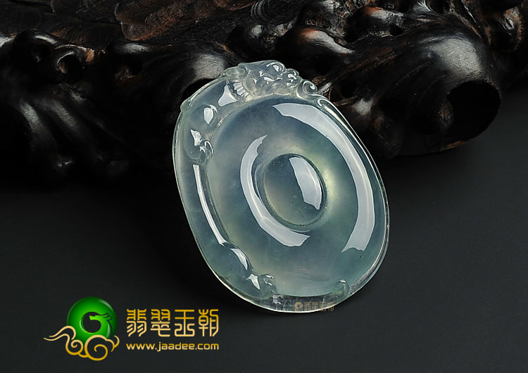 冰种晴水缅甸翡翠A货福在眼前挂件