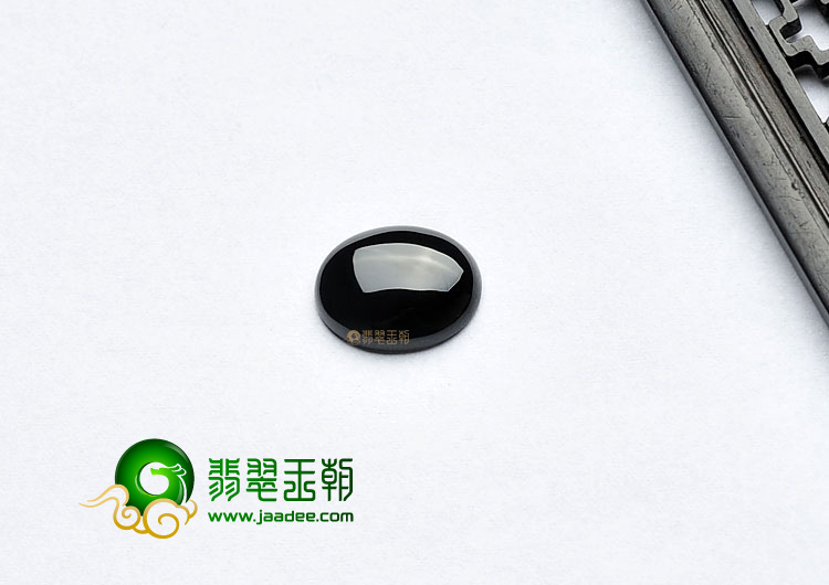 冰种墨翠缅甸翡翠A货戒面