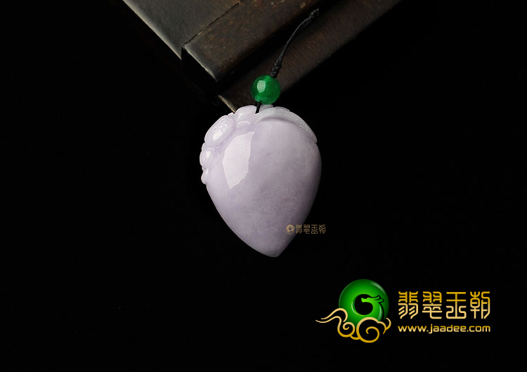 糯冰种紫罗兰缅甸翡翠A货福瓜挂件