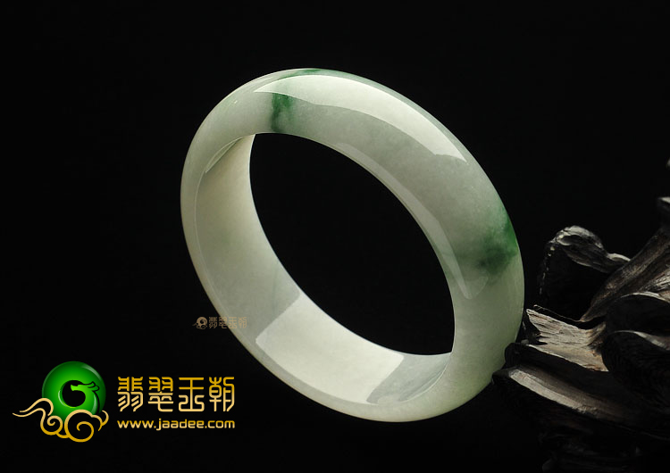 糯冰种飘花缅甸翡翠A货手镯(61.6mm)