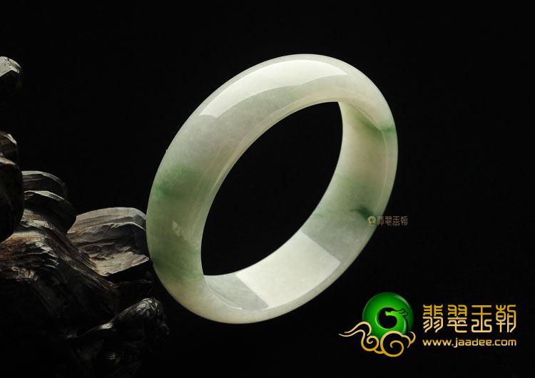 糯冰种飘花缅甸翡翠A货手镯(61.5mm)