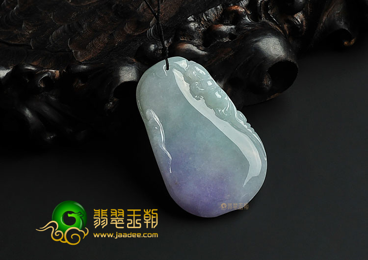 糯冰种紫罗兰缅甸翡翠A货福瓜挂件