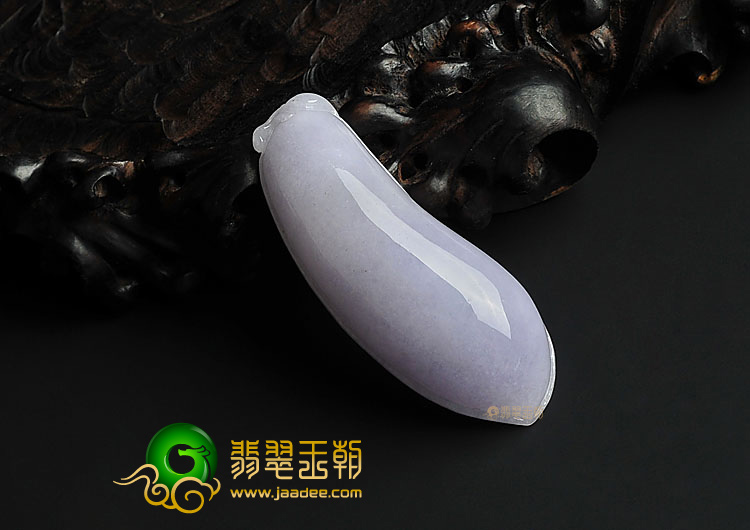 糯冰种紫罗兰缅甸翡翠A货福瓜挂件