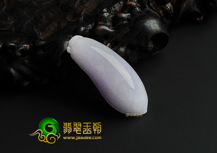 糯冰种紫罗兰缅甸翡翠A货福瓜挂件