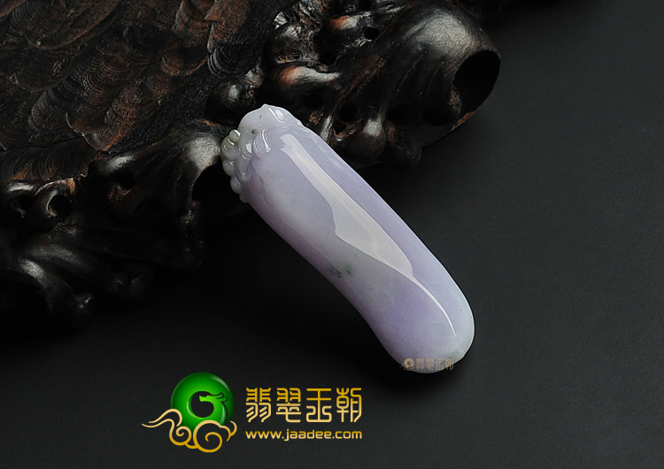 糯冰种紫罗兰缅甸翡翠A货福瓜挂件