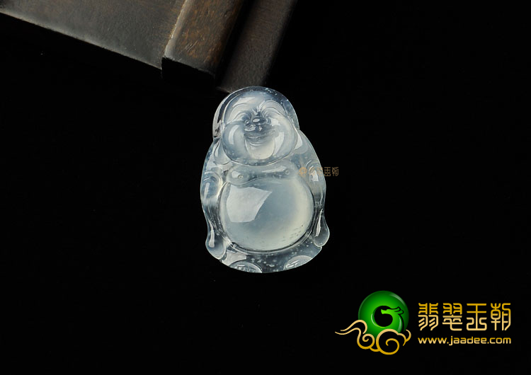 (超值推荐)冰玻种无色缅甸翡翠A货站佛挂件