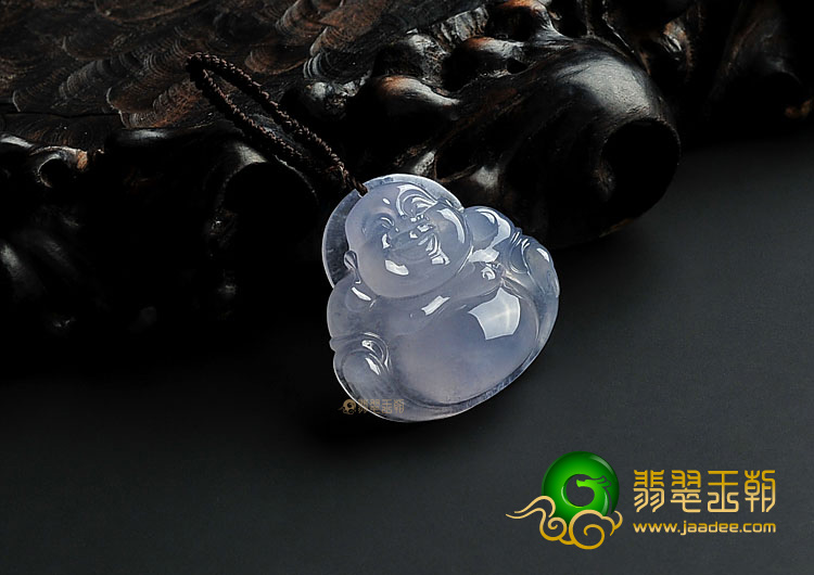 冰种紫罗兰缅甸翡翠A货玉佛挂件