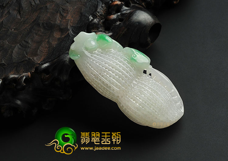 糯冰种飘翠缅甸翡翠A货生意兴隆挂件