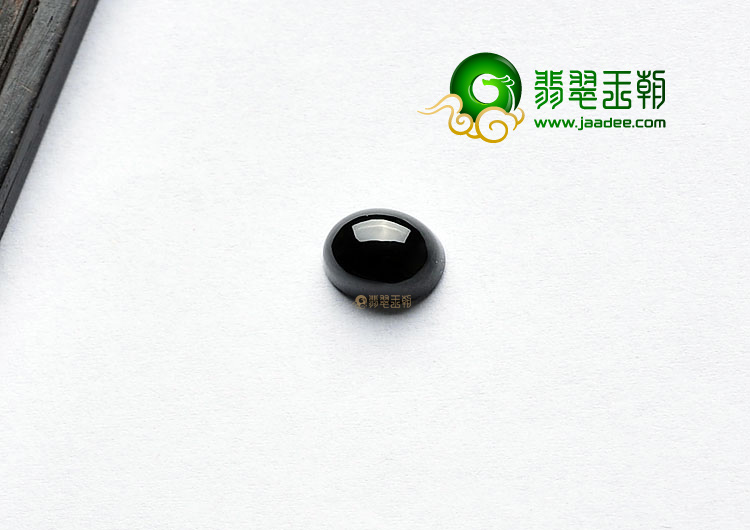 玻璃种墨翠缅甸翡翠A货戒面