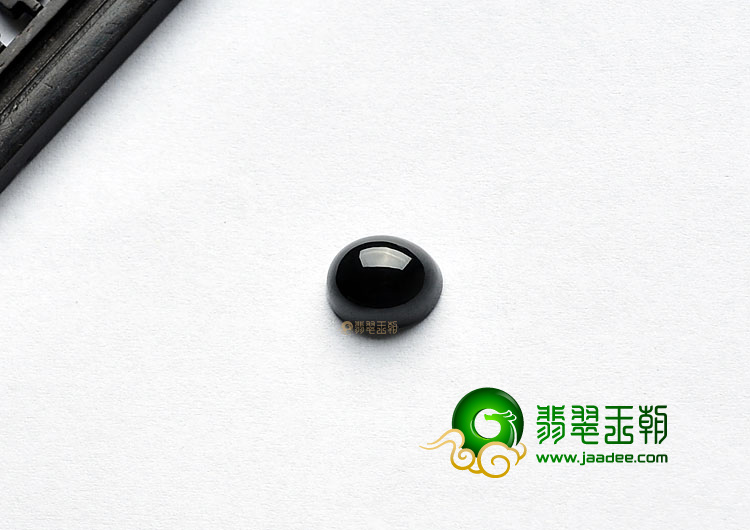 玻璃种墨翠缅甸翡翠A货戒面