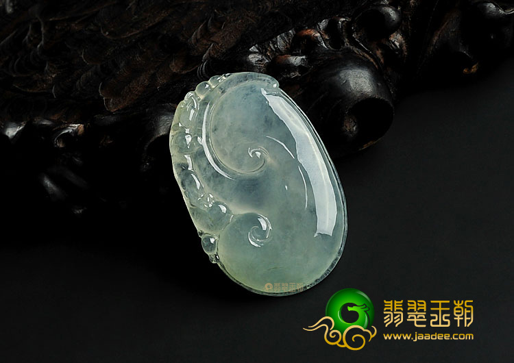 冰种晴水缅甸翡翠A货如意挂件