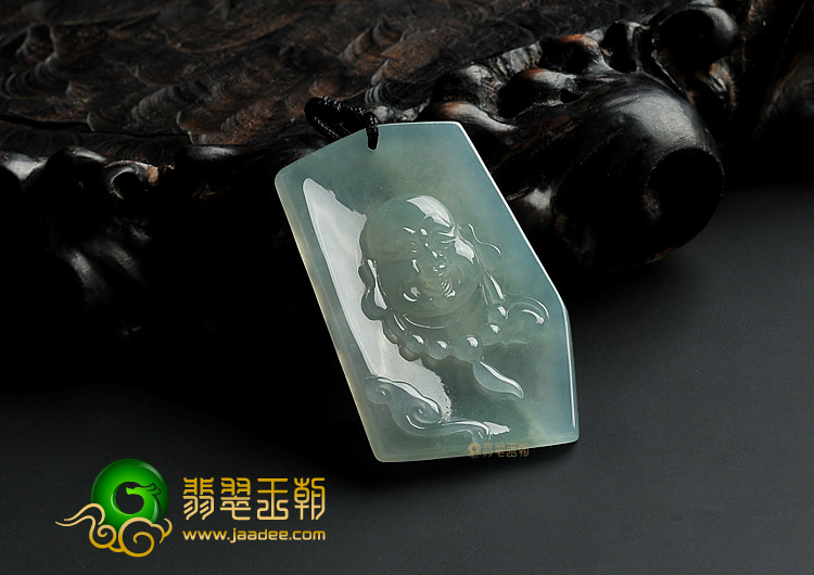 冰种晴水缅甸翡翠A货玉佛挂件