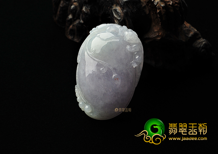 糯冰种晴水紫罗兰缅甸翡翠A货寿桃挂件