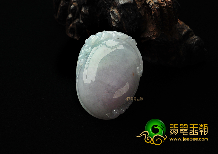 糯冰种晴水紫罗兰缅甸翡翠A货寿桃挂件