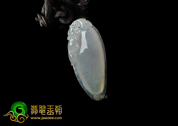 冰种晴水缅甸翡翠A货福瓜挂件