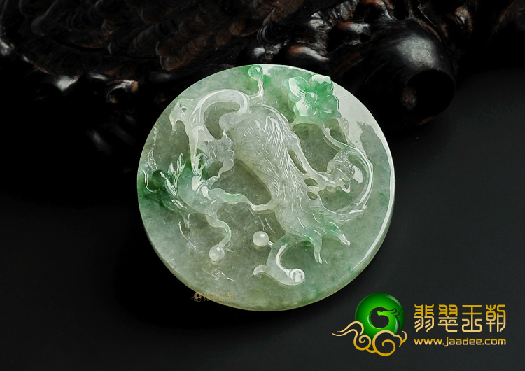 (超值推荐)冰种黄加绿缅甸翡翠A货一路连科挂件