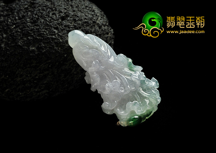 糯冰种飘翠缅甸翡翠A货白菜挂件